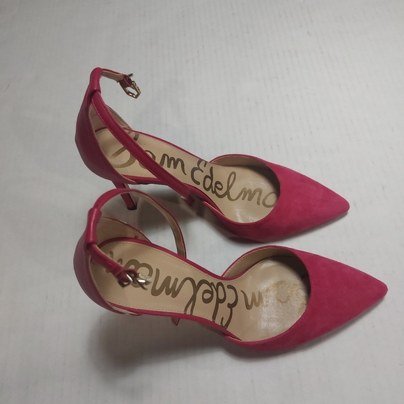 Sam Edelman Women's Pink Leather High Heels Shoes Size 8.5M - Picture 10 of 15